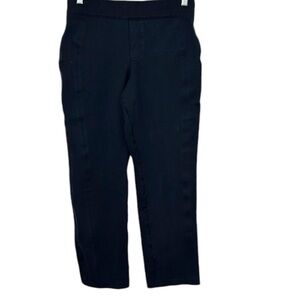 SPANX Navy blue cropped casual dress pull on pants size Small